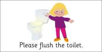 Safety Sign - Please Flush The Toilet - Girl | Price List & Shop ...